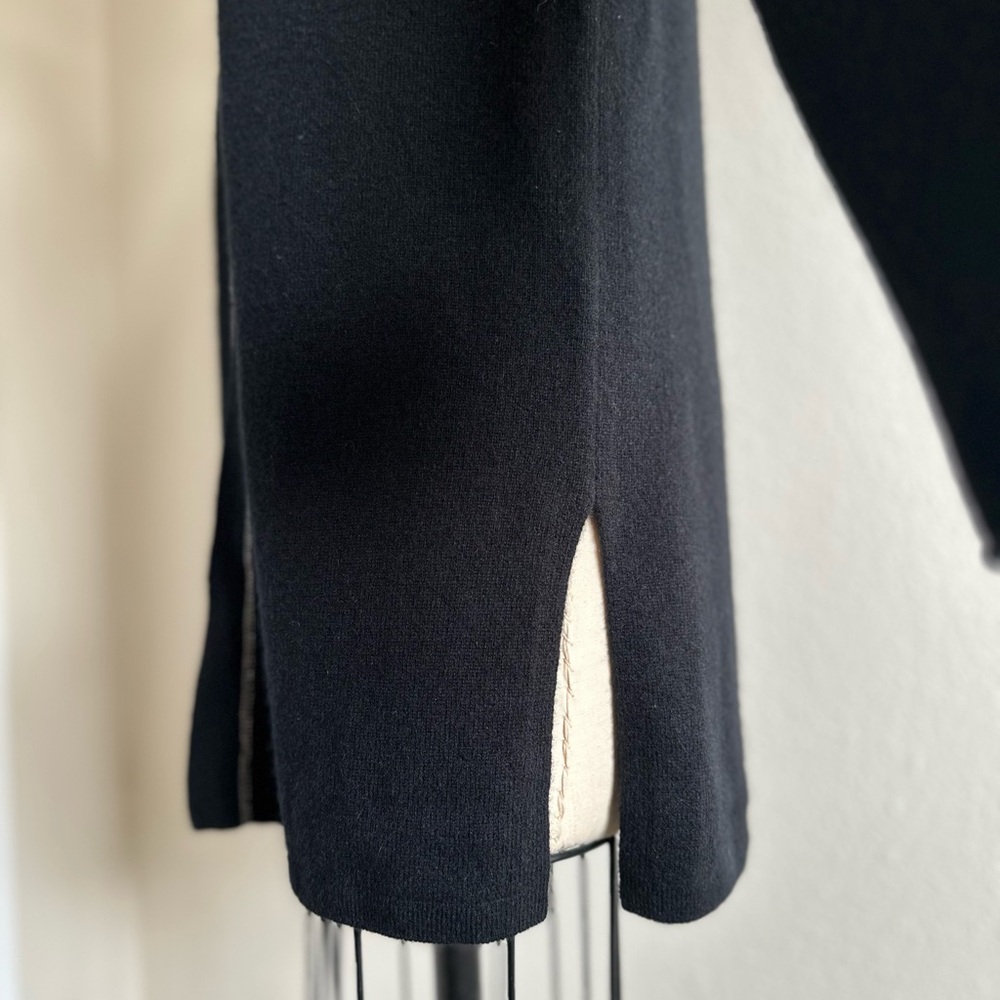 Neiman Marcus Black Open-Front Women’s Cardigan 100% Cashmere - Picture 5 of 8